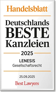 Siegel von Handelsblatt Magazin für beste Kanzleien in Deutschland